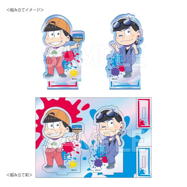 『おそ松さん』オーロラアクリルスタンド おえかき松 おそ松&カラ松