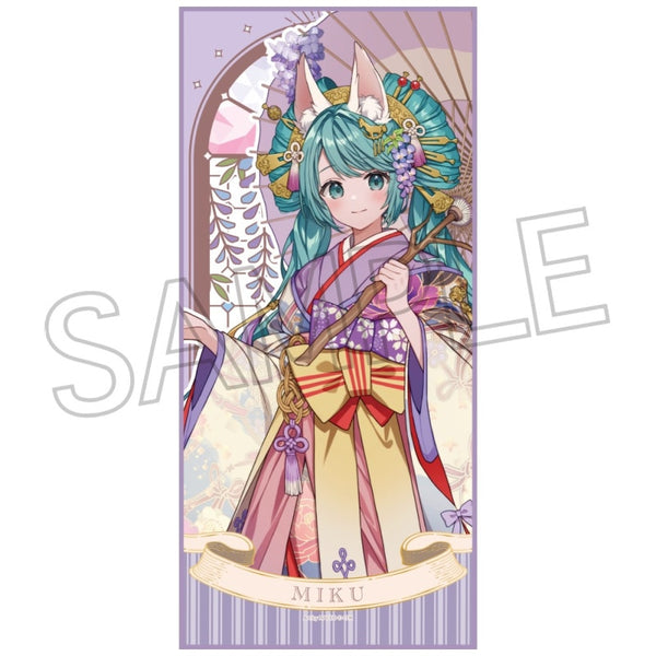 『初音ミク』百鬼夜行 ~麗宴~ フェイスタオル C 白狐(しろぎつね)