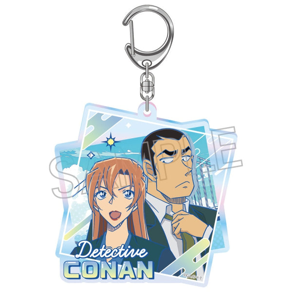 "Detective Conan" Newtro Pop Aurora Acrylic Keychain: Chisoku Hagiwara & Shugo Yokomizo
