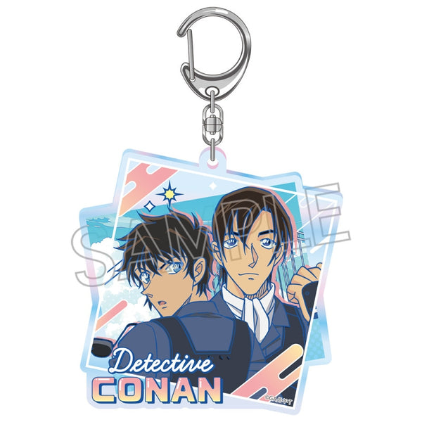 "Detective Conan" Newtro Pop Aurora Acrylic Keychain: Jinpei Matsuda & Kenji Hagiwara