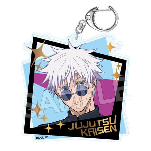 "Jujutsu Kaisen" 5th Anniversary Foil-Stamped Acrylic Keychain: Satoru Gojo (Kaiyoku / Gyokusei)