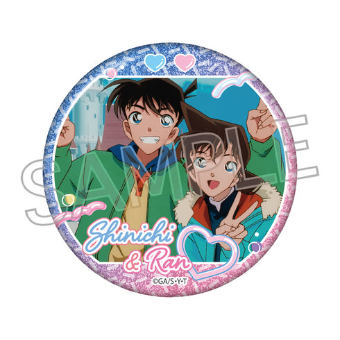 『名探偵コナン』グリッター缶バッジ -couples!- 工藤新一&毛利蘭