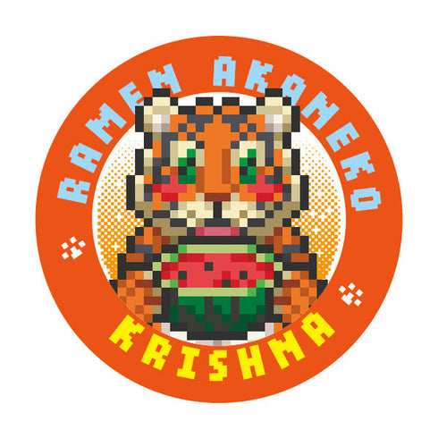 『ラーメン赤猫』ドット絵イラスト ランダム缶バッジ【BOX】