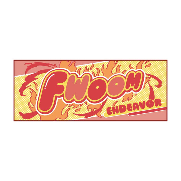 "My Hero Academia" 10th Anniversary Onomatopoeia Face Towel: Endeavor