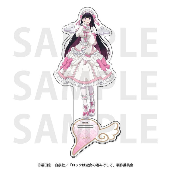 『ロックは淑女の嗜みでして』アクリルスタンド 描き下ろし等身 天使と悪魔 黒鉄音羽 天使ver.