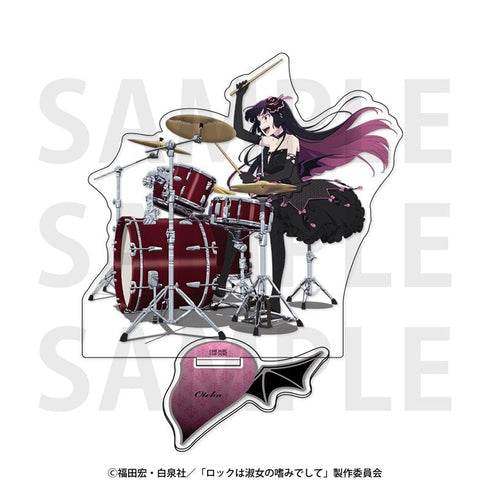 『ロックは淑女の嗜みでして』アクリルスタンド 描き下ろし等身 天使と悪魔 黒鉄音羽 悪魔ver.