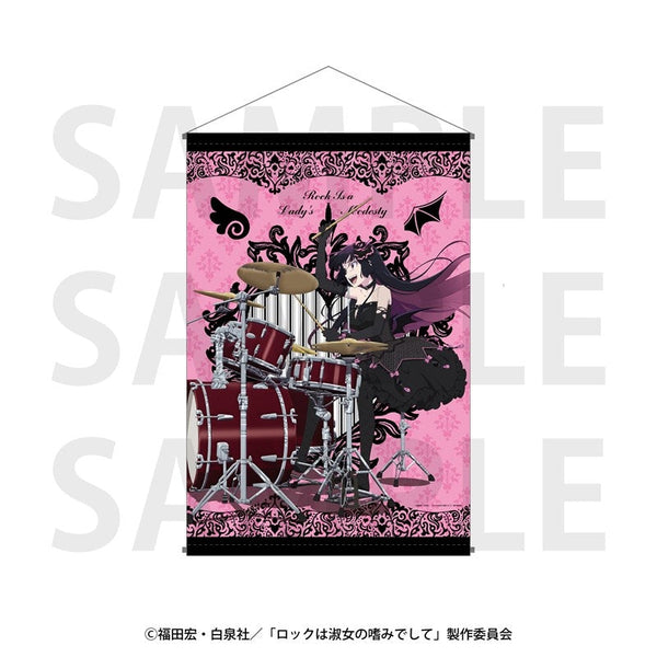 『ロックは淑女の嗜みでして』タペストリー 描き下ろし等身 天使と悪魔 黒鉄音羽 悪魔ver.