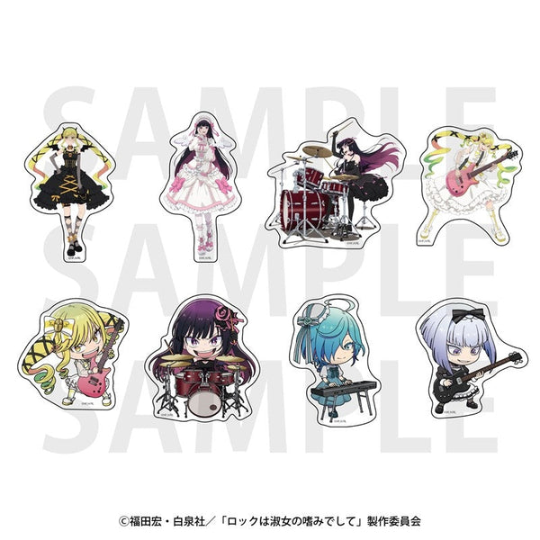 『ロックは淑女の嗜みでして』ダイカットステッカーセット 描き下ろし等身&描き起こしデフォルメ 天使と悪魔 8枚セット