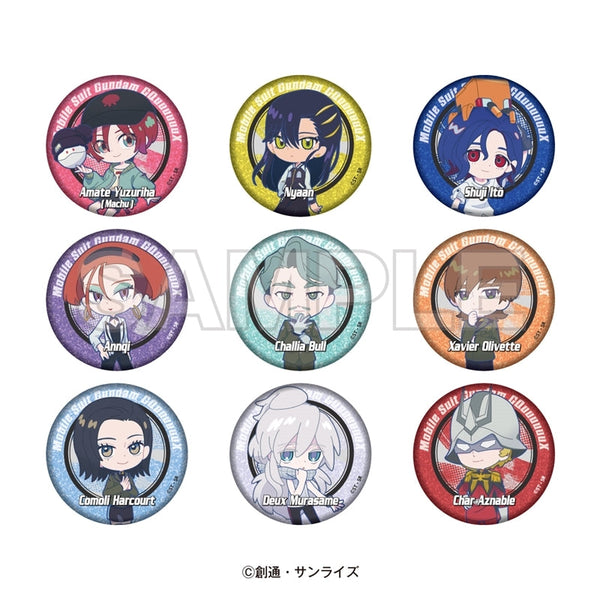 『機動戦士GundamGQuuuuuuX × 東急歌舞伎町タワー CLIMAX COLLABORATION』トレーディングミニキャラ缶バッジ(全9種)【BOX】