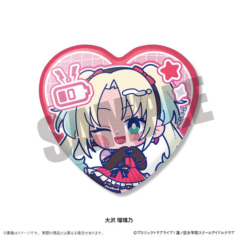 『ラブライブ!蓮ノ空女学院スクールアイドルクラブ』にゅーとろ ハート型缶バッジ【BOX】