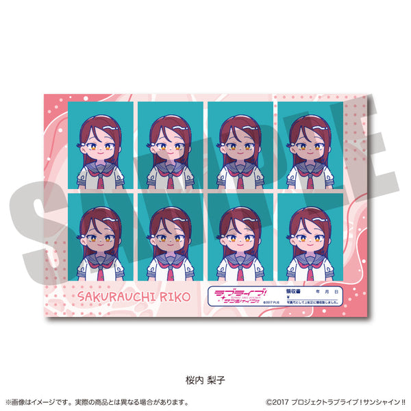 『ラブライブ!サンシャイン!!』証明写真風ステッカー にゅーとろ B 桜内梨子