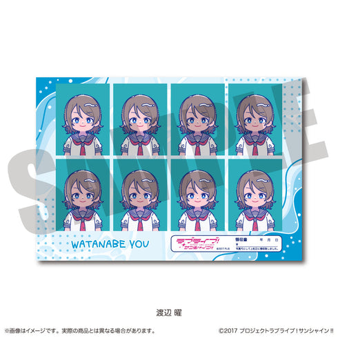 『ラブライブ!サンシャイン!!』証明写真風ステッカー にゅーとろ E 渡辺曜