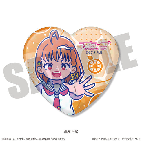 『ラブライブ!サンシャイン!!』ハート型缶バッジ にゅーとろ【BOX】