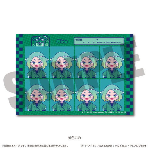 『アイドルタイムプリパラ』証明写真風ステッカー B 虹色にの