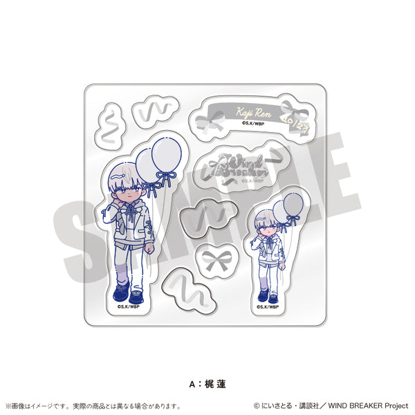 『WIND BREAKER』にゅ〜とろ バースデーグッズ 梶 蓮 カスタムステッカーシート A