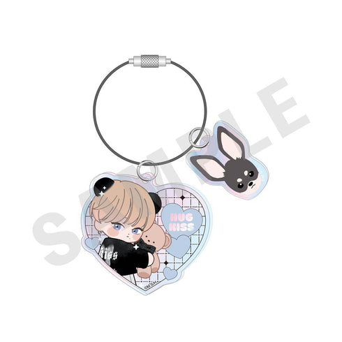 『ちぐはぐなキス』オーロラアクリルキーホルダー(笹原)