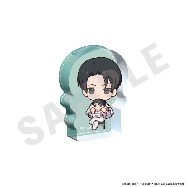 『進撃の巨人』ミニキャラホワイトコーデシリーズ ミニダイカットアクリルブロック(リヴァイ)