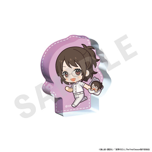 『進撃の巨人』ミニキャラホワイトコーデシリーズ ミニダイカットアクリルブロック(ハンジ)