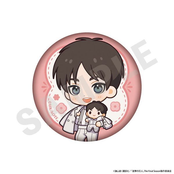 『進撃の巨人』ミニキャラホワイトコーデシリーズ 缶バッジ(エレン)