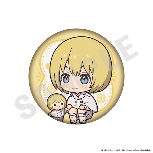 『進撃の巨人』ミニキャラホワイトコーデシリーズ 缶バッジ(アルミン)