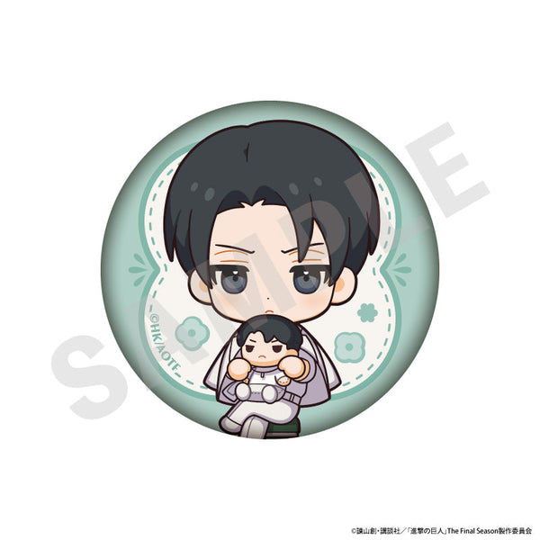 『進撃の巨人』ミニキャラホワイトコーデシリーズ 缶バッジ(リヴァイ)