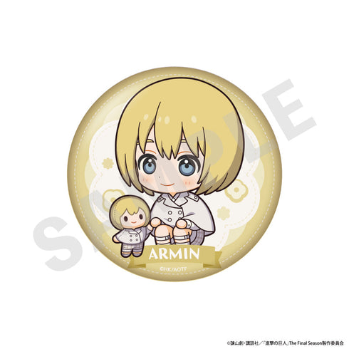 『進撃の巨人』ミニキャラホワイトコーデシリーズ ふわふわ缶ミラー(アルミン)