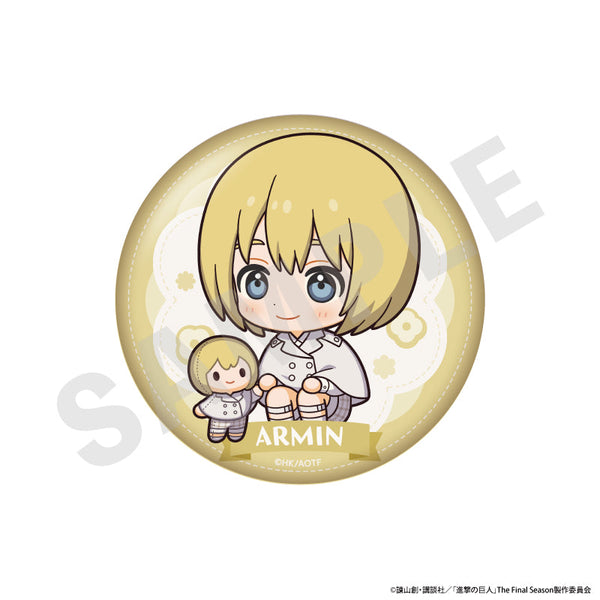 『進撃の巨人』ミニキャラホワイトコーデシリーズ ふわふわ缶ミラー(アルミン)