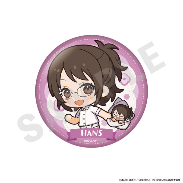 『進撃の巨人』ミニキャラホワイトコーデシリーズ ふわふわ缶ミラー(ハンジ)