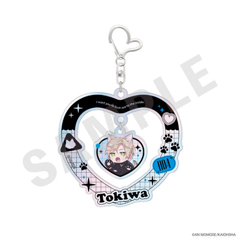 『ナカまであいして』ゆらゆらオーロラアクリルキーホルダー cat ver.(常盤・ミニキャラ)