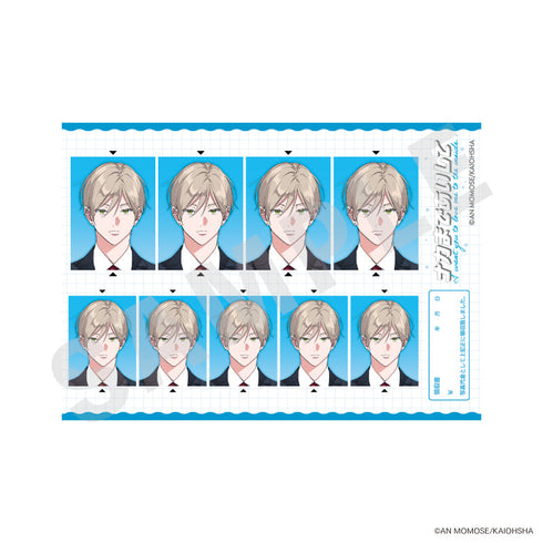 『ナカまであいして』証明写真風ステッカー(常盤)