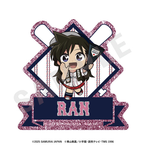 『侍ジャパン×名探偵コナン』ミニキャラ キラキラお名前バッジ(毛利蘭)