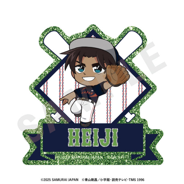 『侍ジャパン×名探偵コナン』ミニキャラ キラキラお名前バッジ(服部平次)