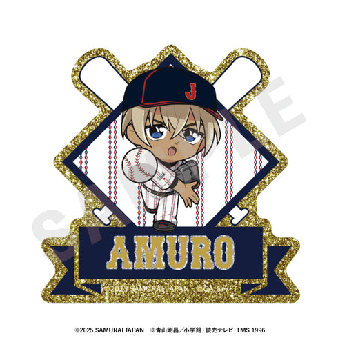 『侍ジャパン×名探偵コナン』ミニキャラ キラキラお名前バッジ(安室透)
