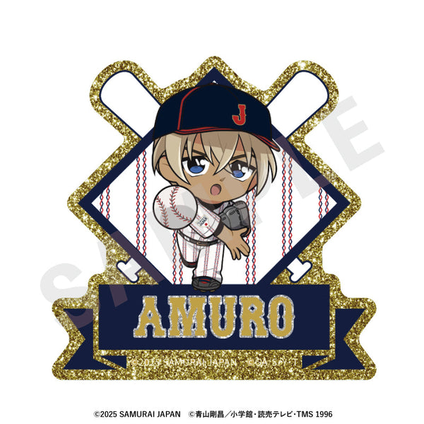 『侍ジャパン×名探偵コナン』ミニキャラ キラキラお名前バッジ(安室透)