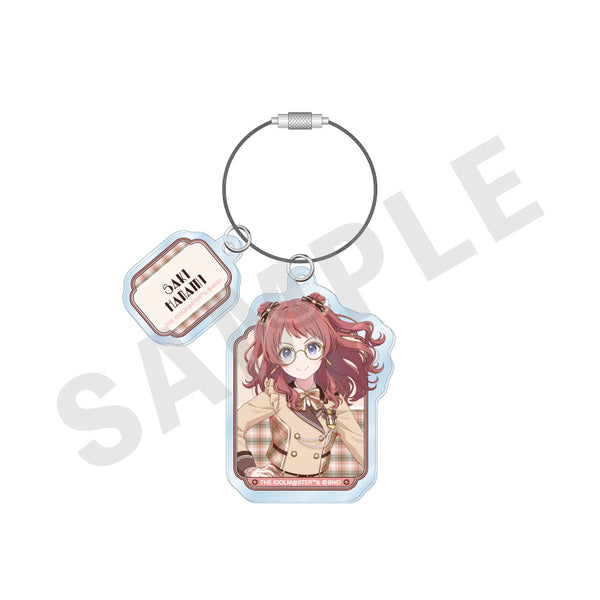 《學園偶像大師》金屬線壓克力鑰匙圈 眼鏡×拿鐵造型版(花海 咲季)