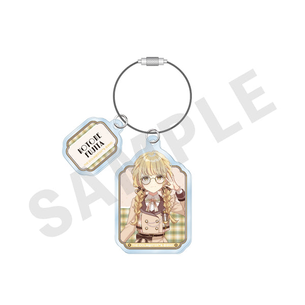 《學園偶像大師》金屬線壓克力鑰匙圈 眼鏡×拿鐵造型版(藤田 琴音)