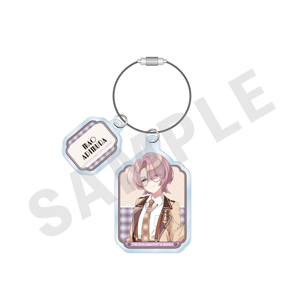 "Gakuen Idolmaster" Wire Acrylic Keychain: Glasses × Latte Outfit Ver. (Mao Arimura)