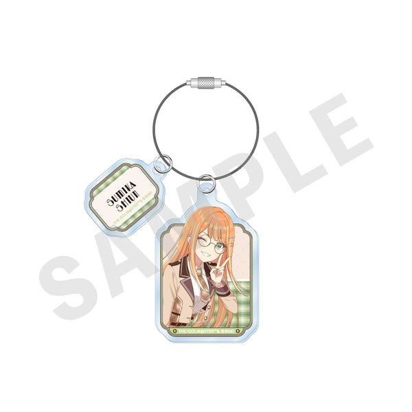 "Gakuen Idolmaster" Wire Acrylic Keychain: Glasses × Latte Outfit Ver. (Seika Shion)