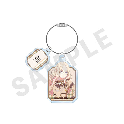 "Gakuen Idolmaster" Wire Acrylic Keychain: Glasses × Latte Outfit Ver. (Seina Juou)