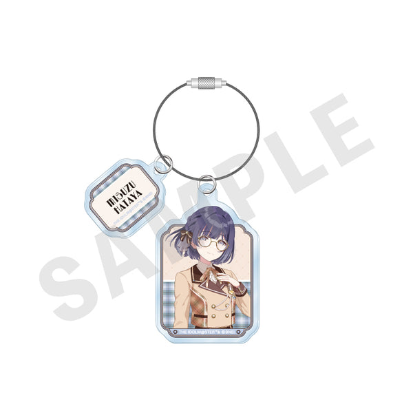 "Gakuen Idolmaster" Wire Acrylic Keychain: Glasses × Latte Outfit Ver. (Misuzu Hataya)