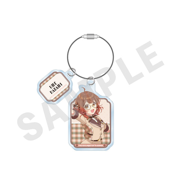 "Gakuen Idolmaster" Wire Acrylic Keychain: Glasses × Latte Outfit Ver. (Yume Hanami)