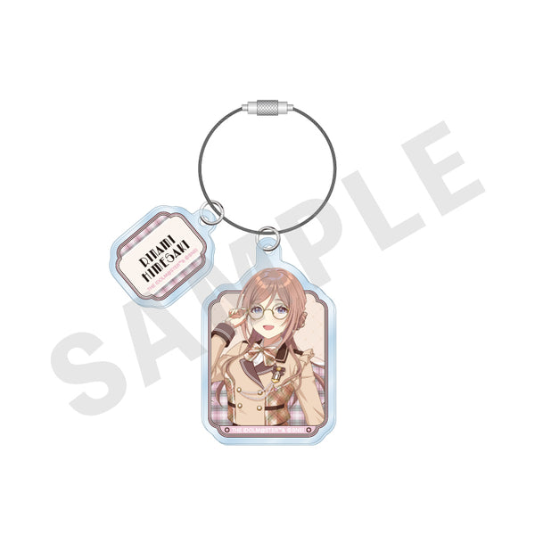 "Gakuen Idolmaster" Wire Acrylic Keychain: Glasses × Latte Outfit Ver. (Rina Himezaki)