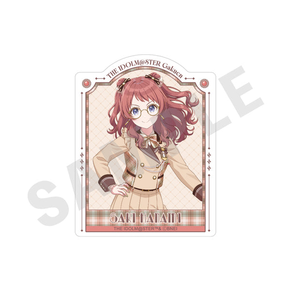 "Gakuen Idolmaster" Sticker: Glasses × Latte Outfit Ver. (Saki Hanami)
