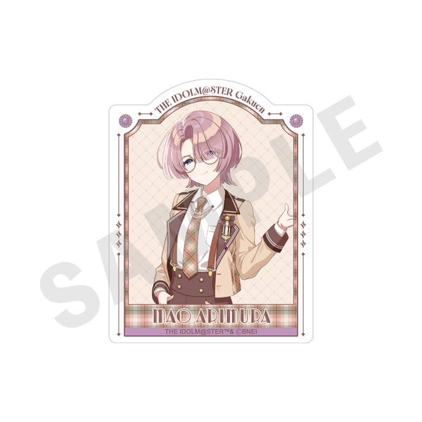 "Gakuen Idolmaster" Sticker: Glasses × Latte Outfit Ver. (Mao Arimura)