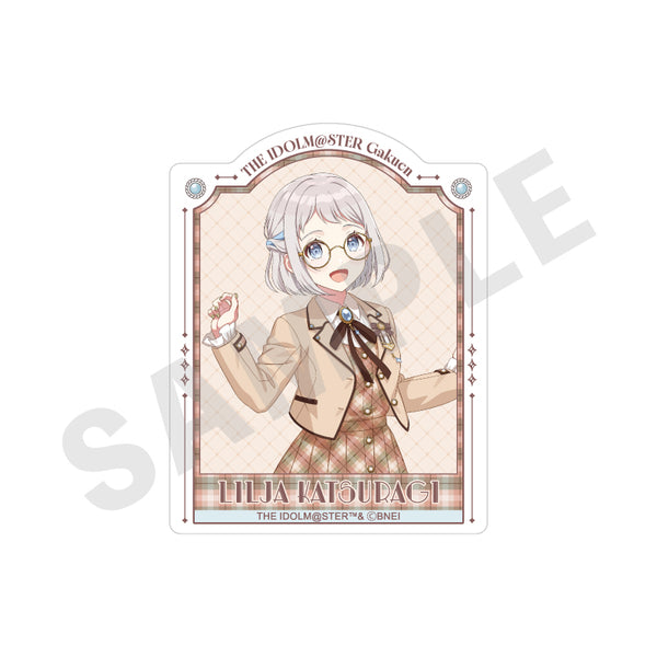 "Gakuen Idolmaster" Sticker: Glasses × Latte Outfit Ver. (Lilia Katsuragi)
