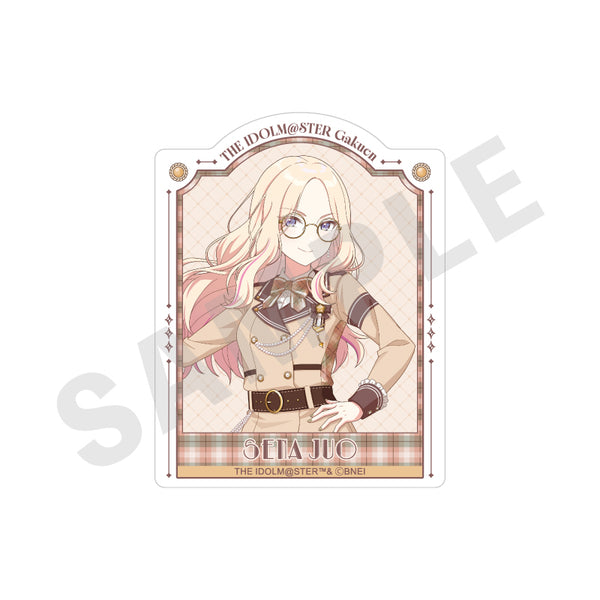 "Gakuen Idolmaster" Sticker: Glasses × Latte Outfit Ver. (Seina Juou)