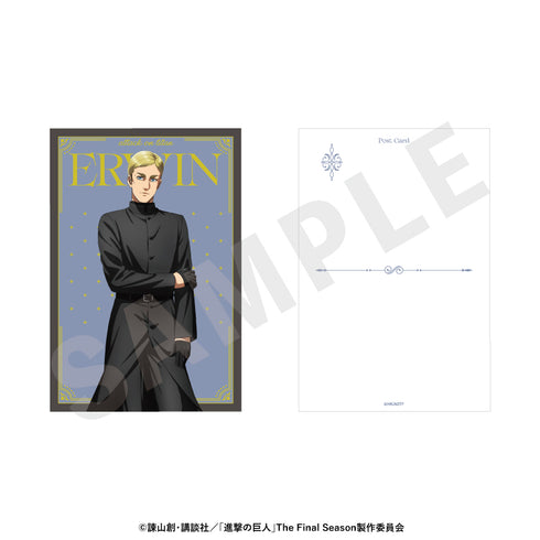 "Attack on Titan" Black Coordinate Series Postcard (Erwin)