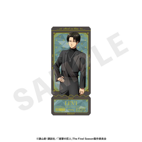 『進撃の巨人』ブラックコーデシリーズ ホログラムダイカットステッカー(リヴァイ)