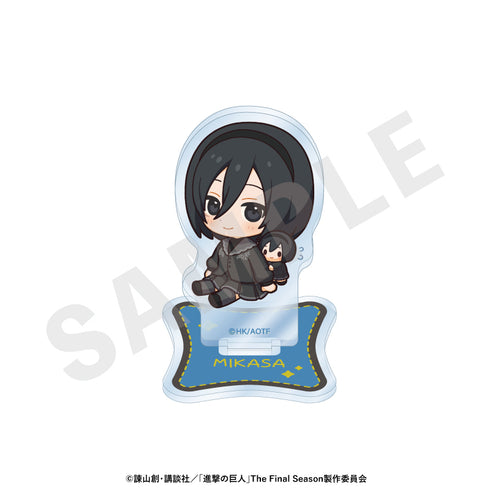 "Attack on Titan" Mini Character Black Coordinate Series Acrylic Stand (Mikasa)