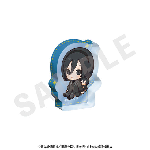 "Attack on Titan" Mini Character Black Coordinate Series Mini Die-Cut Acrylic Block (Mikasa)